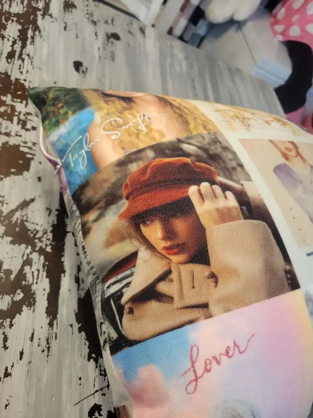 Taylor Swift Eras Tour Album Art Collage Throw Pillow